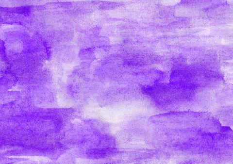 Watercolor abstract purple background violet and white color hand drawn Stock Illustration