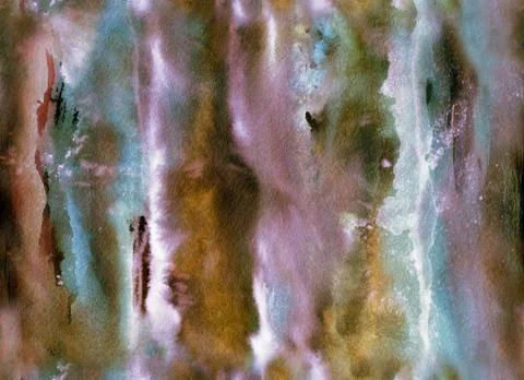 Watercolor abstract seamless pattern, batik texture Stock Illustration