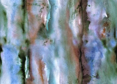 Watercolor abstract seamless pattern, batik texture Stock Illustration