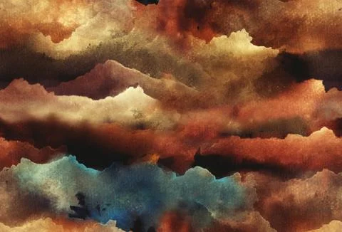 Watercolor abstract seamless pattern Stock Illustration
