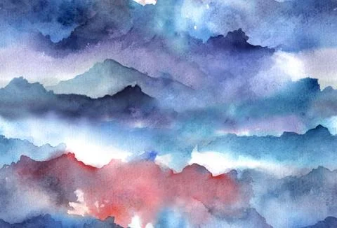 Watercolor abstract seamless pattern Stock Illustration