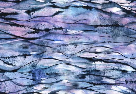 Watercolor abstract seamless pattern 库存插图