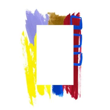 Watercolor abstraction with frame Stock Illustration