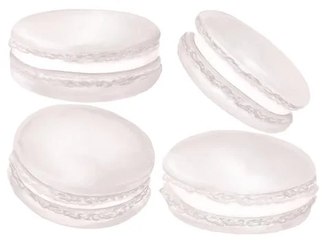 Watercolor assorted macaroons, macarons mix clipart, dessert illustration Stock Illustration