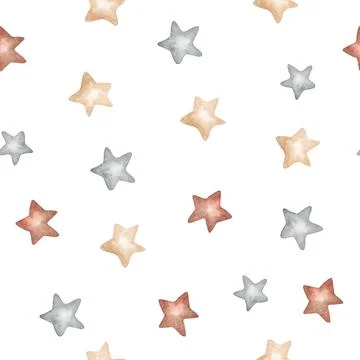 Watercolor baby patterns, decorative elements. Watercolor illustrations clip art Stock Illustration