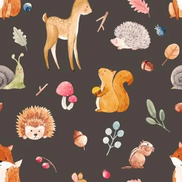 Watercolor baby vector pattern イラスト素材