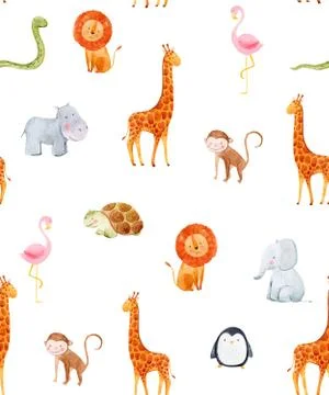 Watercolor baby vector pattern イラスト素材