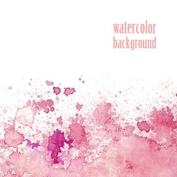 Watercolor background for layout. Vector pink splashes. eps 10. Stock Illustration