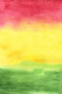 Watercolor background. Three colored backdrop. Brush painted illustration. Stock Illustration