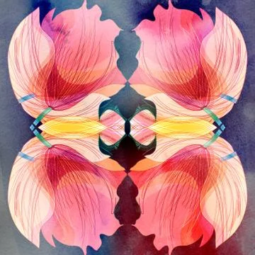 Watercolor background with vegetative elements Illustrazione stock