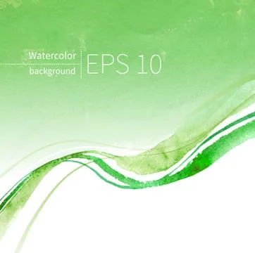 Watercolor background with waves Illustrazione stock