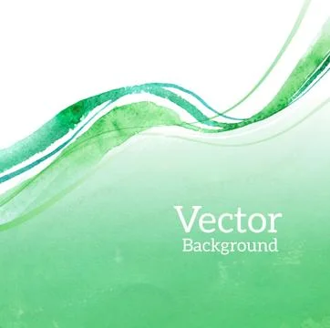 Watercolor background with waves Stock Illustration