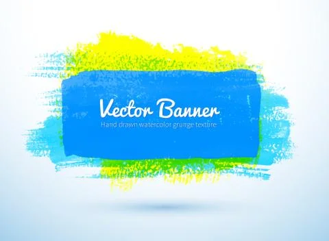 Watercolor banner Stock Illustration