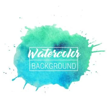 Watercolor blob vector text box background. Isolated watercolor blob vector for Stock Illustration