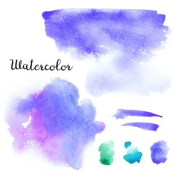 Watercolor blots Stock Illustration