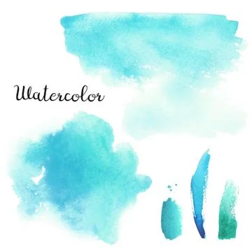 Watercolor blots Stock Illustration