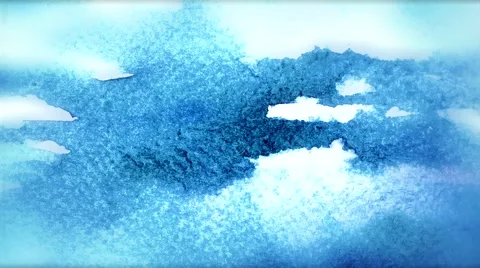 Watercolor Blue Background Stock Footage 60398270