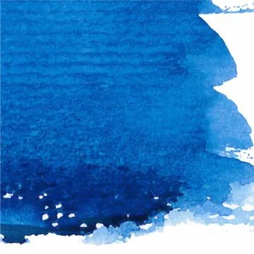 Watercolor blue background vector hand drawn illustration. Paint texture on p Stock Illustration
