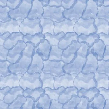 Watercolor blue seamless pattern for background Stock Illustration