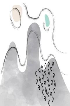 Watercolor boho style. Textural abstraction for the design of covers, booklet Stock Illustration