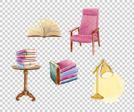 Watercolor book composition Stock Illustration