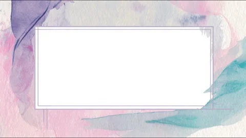 Watercolor border frame with empty copy space sliding brush strokes seamles.. Stock Footage 339791862