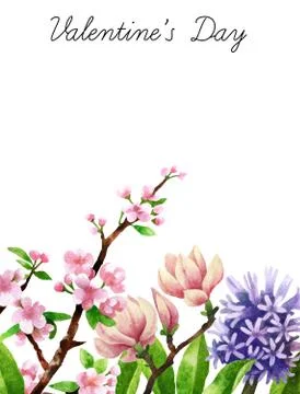 Watercolor botanical elements Foto stock