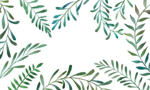 Watercolor botanical natural elements Stock Illustration