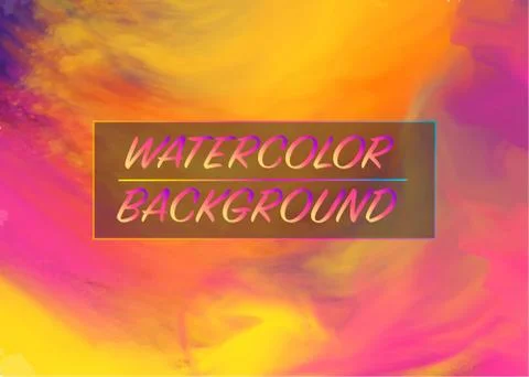 Watercolor Brush Gradient Background Stock Illustration