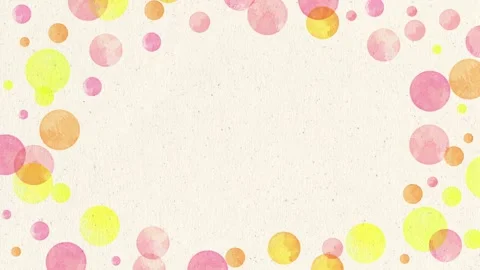 Watercolor bubble frame on paper background: pink 動画素材 310594873