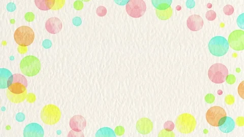 Watercolor bubble frame on paper background: colorful 動画素材 310594881