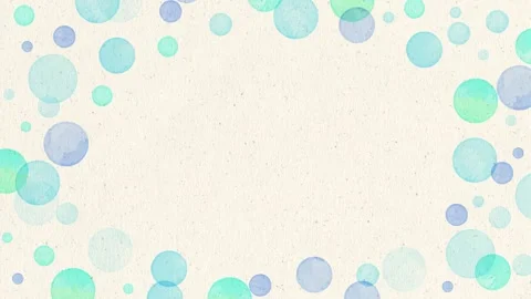 Watercolor bubble frame on paper background: blue 動画素材 310594882