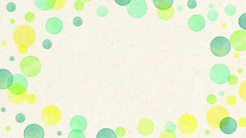 Watercolor bubble frame on paper background: green 動画素材 310594883