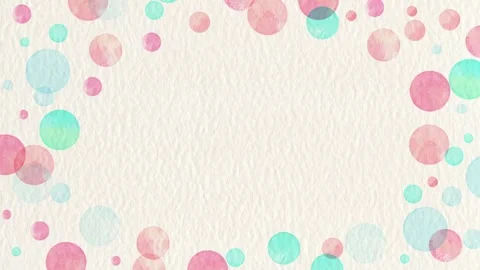 Watercolor bubble frame on paper background: blue and pink 動画素材 310594885