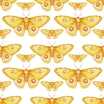 Watercolor butterflies pattern Stock Illustration