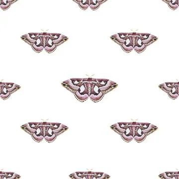 Watercolor butterflies pattern Stock Illustration