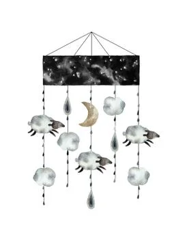 Watercolor carousel Stock Illustration
