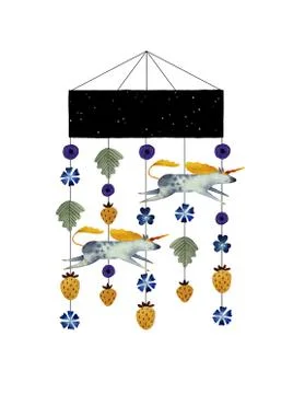 Watercolor carousel Stock Illustration