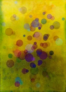 Watercolor with circle pattern Stock Illustration