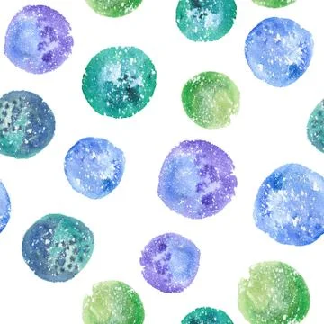 Watercolor Circle Pattern Stock Illustration