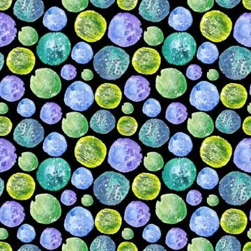 Watercolor Circle Pattern Stock Illustration