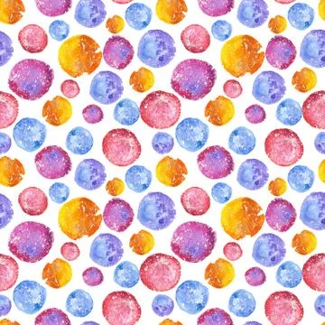 Watercolor Circle Pattern Stock Illustration