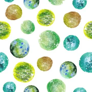 Watercolor Circle Pattern Stock Illustration