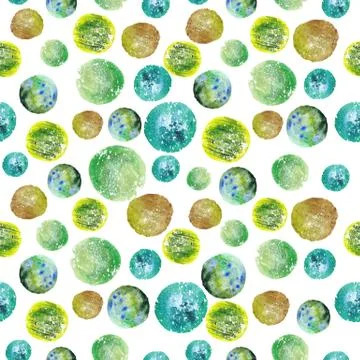 Watercolor Circle Pattern Stock Illustration