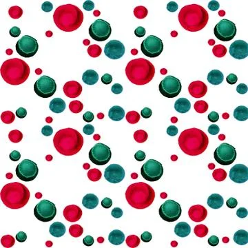 Watercolor circle pattern. Round elements for design. Colored circles hand drawn イラスト素材