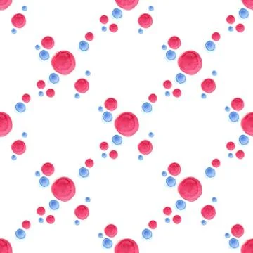 Watercolor circle pattern. Round elements for design. Colored circles hand drawn Stock Illustration