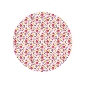 Watercolor circle pattern. Round elements for design. Colored circles hand drawn Stock-Illustration