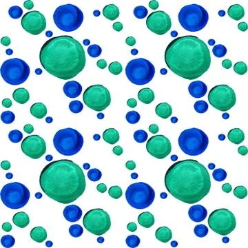 Watercolor circle pattern. Round elements for design. Colored circles hand drawn イラスト素材