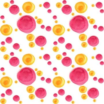 Watercolor circle texture. Round elements for design. Colored circles hand drawn Stock Illustration