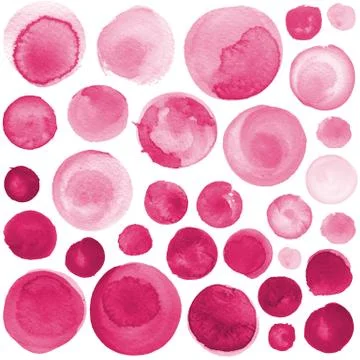 Watercolor circle texture. Round elements Stock Photos